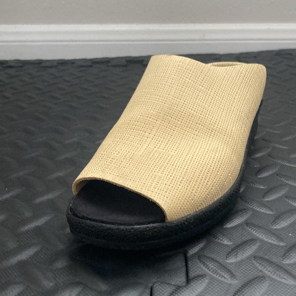 Birkenstock Tan Slide Sandals